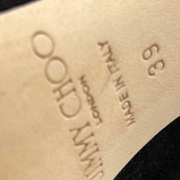 JIMMY CHOO LORETTA BLACK SUEDE ANKLE BOOT, CUT-OUT FRONT & GOLD-TONED BUTTONS - Picture 12 of 15